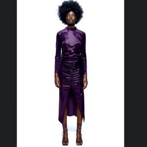 Zara purple sequined dress